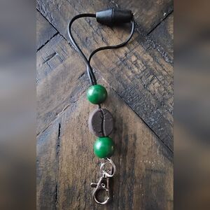 Green And Coffee Bean ✨ Handmade Freshie Hanger